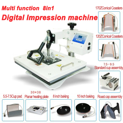 Versatility heat press machine 8 in 1 (220V&110V)