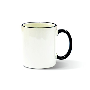 11oz color brim mug